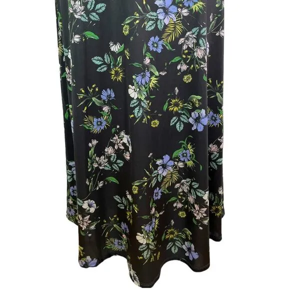 AFRM Floral Cutout Back Winslow Midi Dress Spring Noir Bouquet Womens Size Small