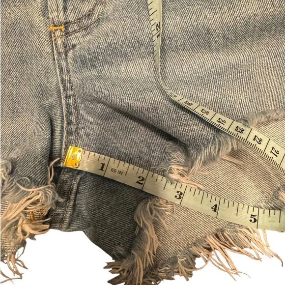 AGOLDE Parker Vintage Cut-Off Denim Shorts in Swapmeet 32 Distressed Raw Hem