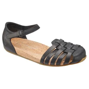 Ahnu Shoes Women’s US 9 Nubuck Black Leather Malini Woven Close Toe Sandal EU 40