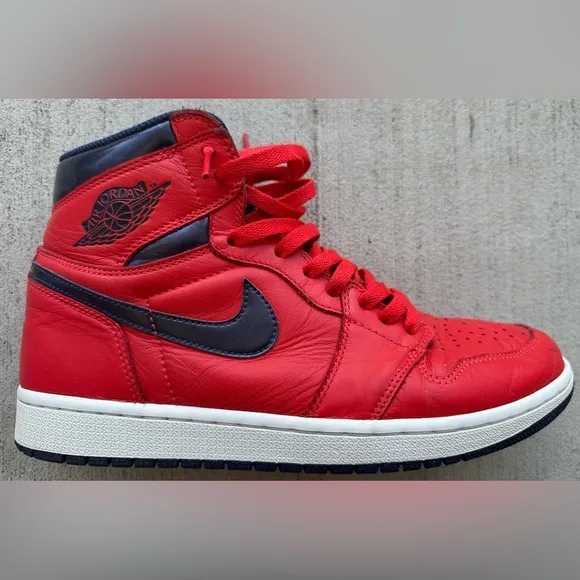 Air Jordan 1 Retro David Letterman 2016 Red Blue Sneakers Men Size 9 Authentic