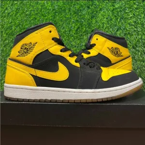 Air Jordan 1 Retro Mid New Love 2017 Yellow Black
