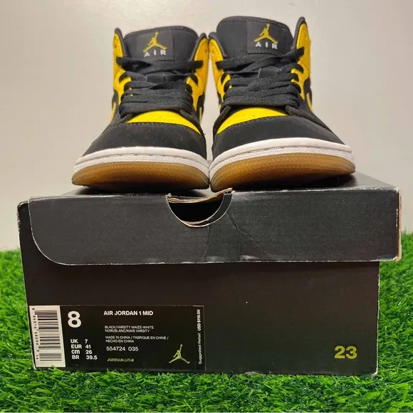 Air Jordan 1 Retro Mid New Love 2017 Yellow Black