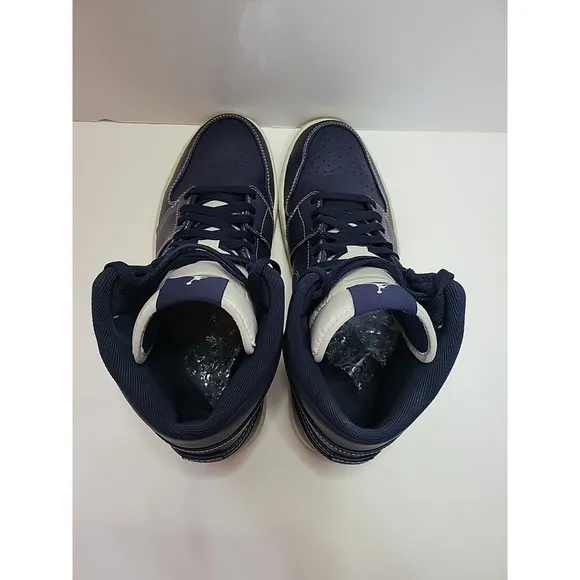 Air Jordan 1 Retro Mid Re2pect Derek Jeter Size 11 RARE! Blue White, Yankees‎