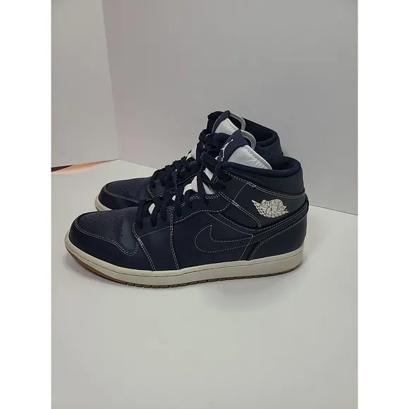 Air Jordan 1 Retro Mid Re2pect Derek Jeter Size 11 RARE! Blue White, Yankees‎