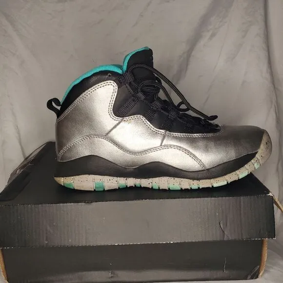 Air Jordan 10 Retro Lady Liberty Kids Shoes Sneakers Boys Size 4.5Y Space Cosmic