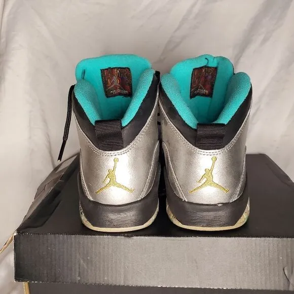 Air Jordan 10 Retro Lady Liberty Kids Shoes Sneakers Boys Size 4.5Y Space Cosmic