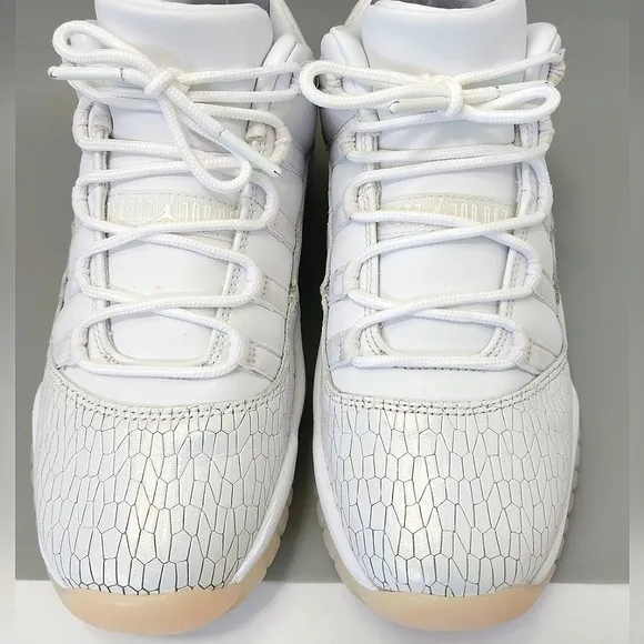 Air Jordan‎ 11 Retro Low Heiress Pure Platinum Sneakers, Size 7Y|8.5W| EUR 40