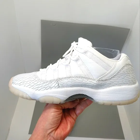 Air Jordan‎ 11 Retro Low Heiress Pure Platinum Sneakers, Size 7Y|8.5W| EUR 40