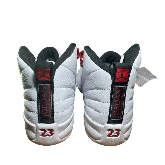 Air Jordan 12 Retro 'Twist' (GS) White Red 153265-106 Kid's 4Y / Wms 5.5 Shoes