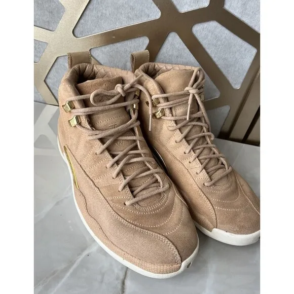 Air Jordan 12 Sz 9 Women Retro Vachetta Tan AO6068-203 Sneakers Shoes Basketball