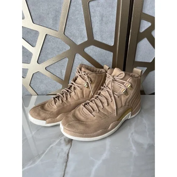 Air Jordan 12 Sz 9 Women Retro Vachetta Tan AO6068-203 Sneakers Shoes Basketball