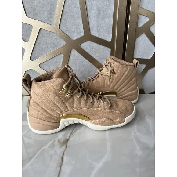 Air Jordan 12 Sz 9 Women Retro Vachetta Tan AO6068-203 Sneakers Shoes Basketball
