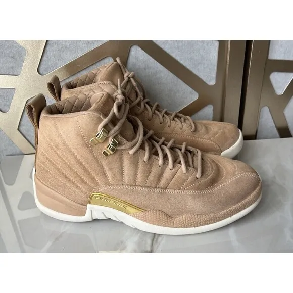 Air Jordan 12 Sz 9 Women Retro Vachetta Tan AO6068-203 Sneakers Shoes Basketball