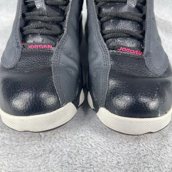 Air Jordan 13 Retro Hyper Pink Shoes Kids 3Y 439669-009 Black Nikes