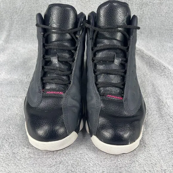 Air Jordan 13 Retro Hyper Pink Shoes Kids 3Y 439669-009 Black Nikes
