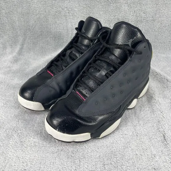 Air Jordan 13 Retro Hyper Pink Shoes Kids 3Y 439669-009 Black Nikes