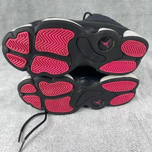 Air Jordan 13 Retro Hyper Pink Shoes Kids 3Y 439669-009 Black Nikes