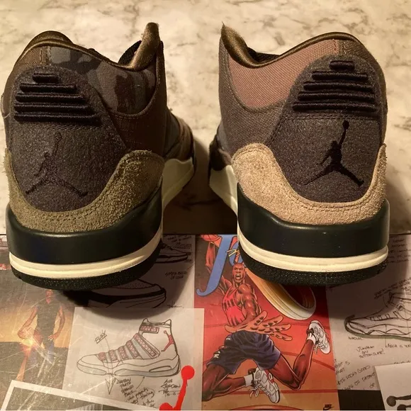 Air Jordan 3 Retro SE patchwork camo shoes  size 8.5