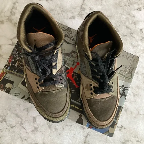 Air Jordan 3 Retro SE patchwork camo shoes  size 8.5