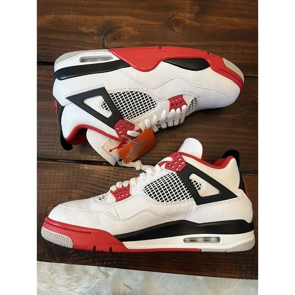 Air Jordan 4 Retro Fire Red Shoes
