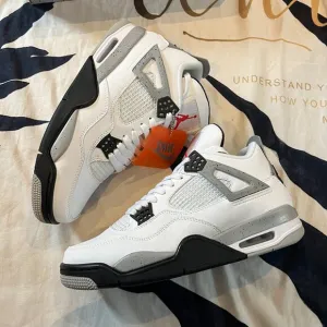 Air Jordan 4 Retro White Cement Basketball Shoes