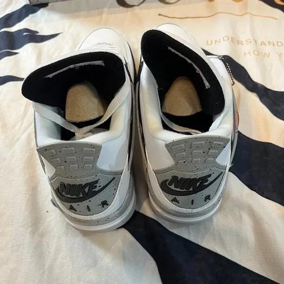 Air Jordan 4 Retro White Cement Basketball Shoes