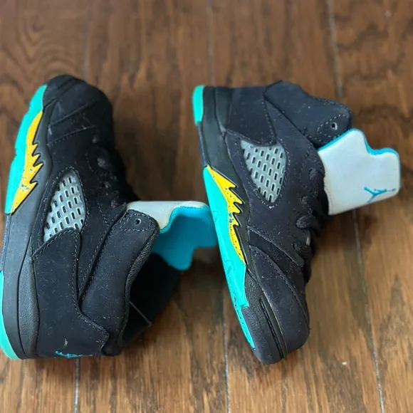 Air jordan 5 retro aqua toddler unisex