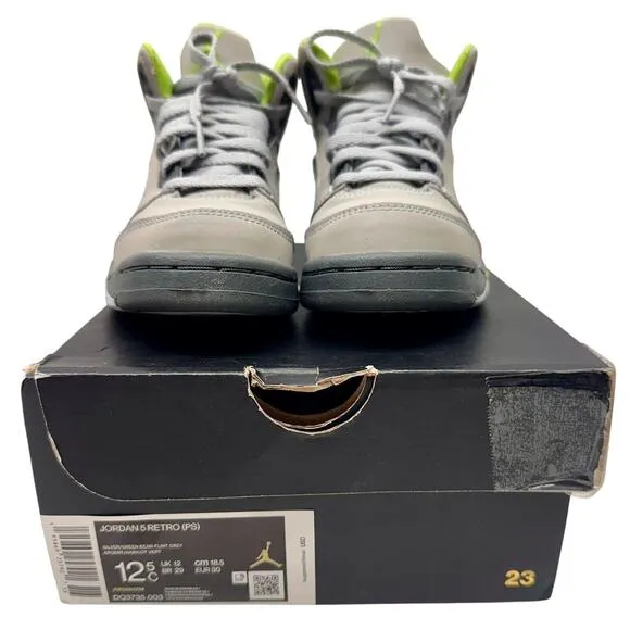 Air Jordan 5 Retro Green Bean Grey Size 2.5C / DQ3735-003