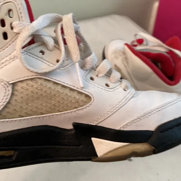 Air Jordan 5 Retro GS Fire red shoes 440888-100