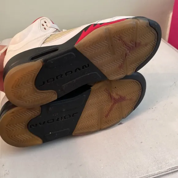 Air Jordan 5 Retro GS Fire red shoes 440888-100