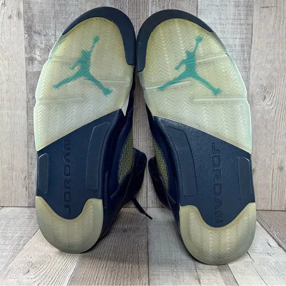Air Jordan 5 Retro Mens Pre Grape Basketball Shoes Sneaker Midnight Blue Sz 10.5