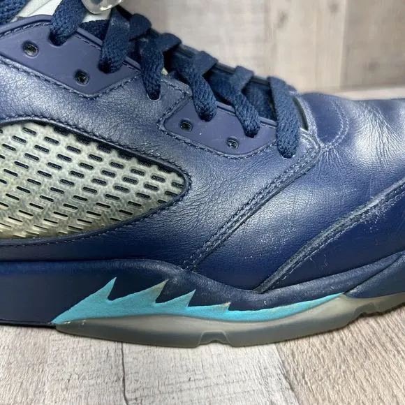 Air Jordan 5 Retro Mens Pre Grape Basketball Shoes Sneaker Midnight Blue Sz 10.5