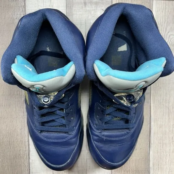 Air Jordan 5 Retro Mens Pre Grape Basketball Shoes Sneaker Midnight Blue Sz 10.5