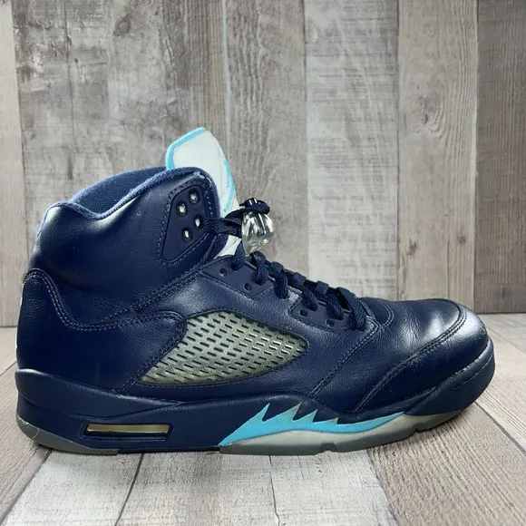 Air Jordan 5 Retro Mens Pre Grape Basketball Shoes Sneaker Midnight Blue Sz 10.5