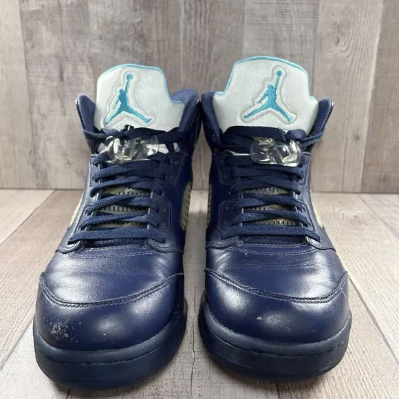 Air Jordan 5 Retro Mens Pre Grape Basketball Shoes Sneaker Midnight Blue Sz 10.5