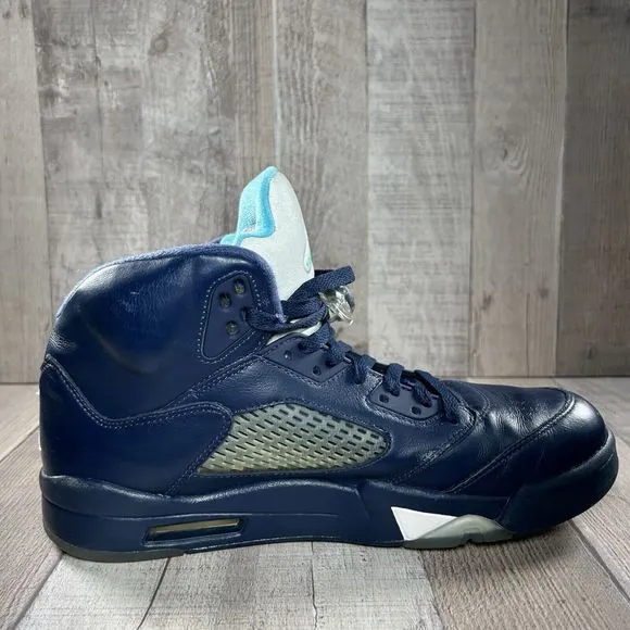 Air Jordan 5 Retro Mens Pre Grape Basketball Shoes Sneaker Midnight Blue Sz 10.5