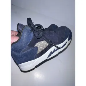 Air Jordan 5 Retro Navy Blue Toddler Baby Kids Sneakers Athletic Shoes Sz 10 TD