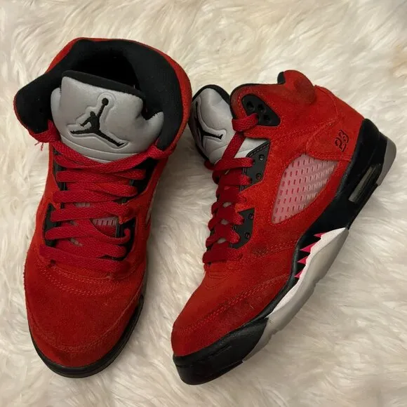 Air Jordan 5 Retro Raging Bulls Nike Sneakers Shoes Size 5Y