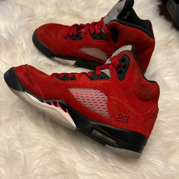 Air Jordan 5 Retro Raging Bulls Nike Sneakers Shoes Size 5Y
