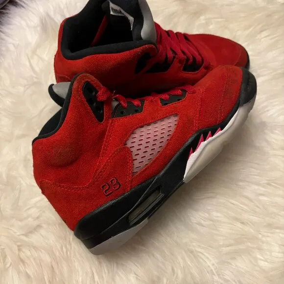 Air Jordan 5 Retro Raging Bulls Nike Sneakers Shoes Size 5Y