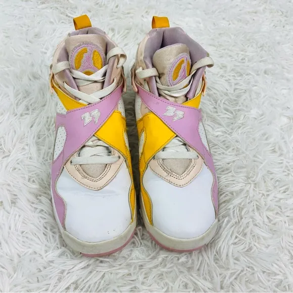 Air Jordan 8 Retro (GS) &quot;Arctic Punch&quot; Big Kids' Shoes Orange Pearl-Light pink