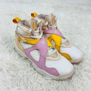 Air Jordan 8 Retro (GS) &quot;Arctic Punch&quot; Big Kids' Shoes Orange Pearl-Light pink