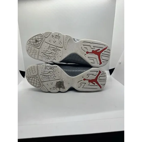 Air Jordan 9 Retro Fire Red Youth Size 7Y White Gray Shoes Sneakers CT8019-162