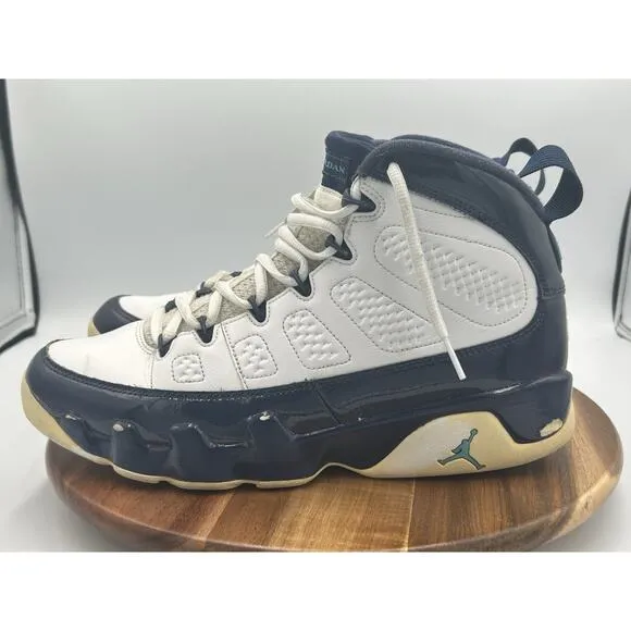 Air Jordan 9 Retro UNC Shoes Sneakers Men’s 10.5 White Obsidian Blue Basketball