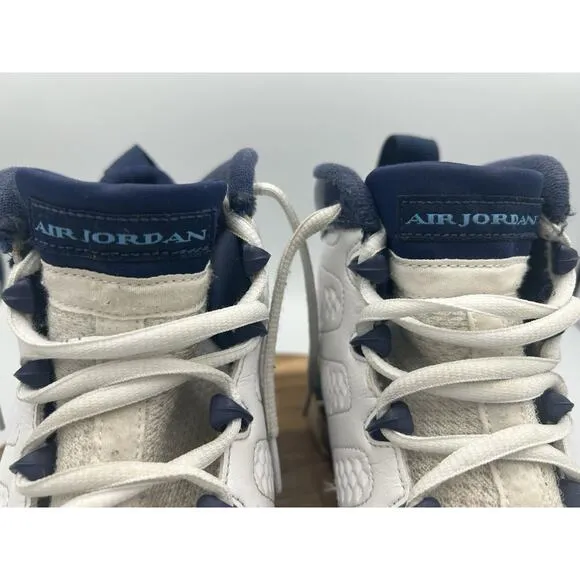 Air Jordan 9 Retro UNC Shoes Sneakers Men’s 10.5 White Obsidian Blue Basketball