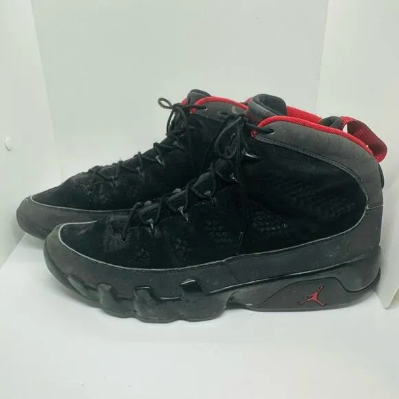 AIR JORDAN IX 9 Retro Red Black Charcoal Lace Up Sneakers Shoes Size US 13