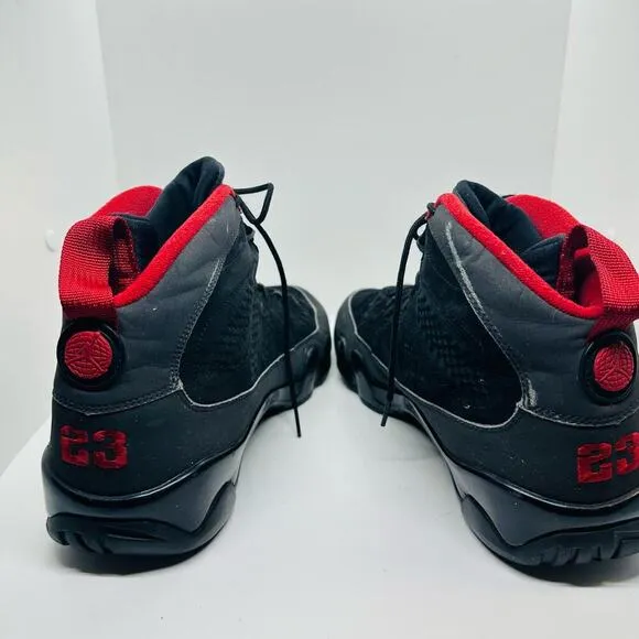 AIR JORDAN IX 9 Retro Red Black Charcoal Lace Up Sneakers Shoes Size US 13