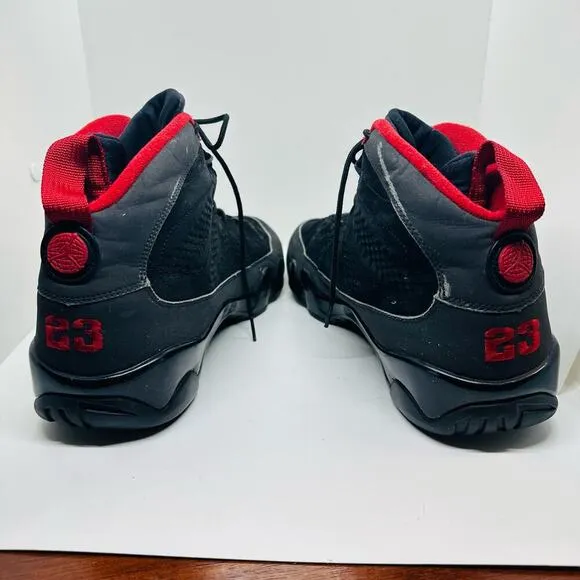 AIR JORDAN IX 9 Retro Red Black Charcoal Lace Up Sneakers Shoes Size US 13