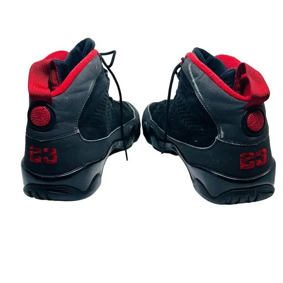 AIR JORDAN IX 9 Retro Red Black Charcoal Lace Up Sneakers Shoes Size US 13