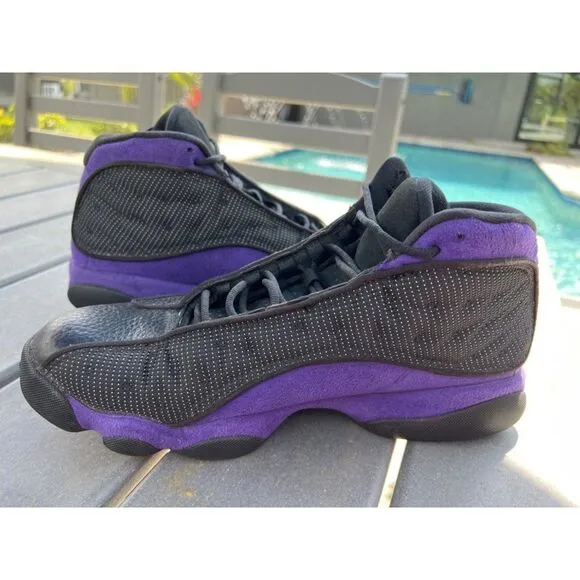 Air Jordan Men 13 Retro Court Purple Black Sneaker Size 11